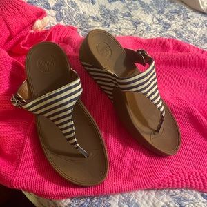 Nautical FitFlops Fit Flops blue denim stripes 8